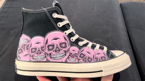 Converse Chuck Taylor All Star 70 Hi Skulls Custom Made Shoes Youtube