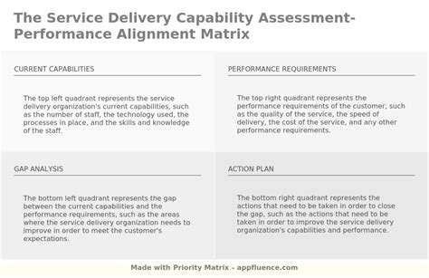 Service Delivery Capability Assessment Performance Alignment Matrix [free Download]