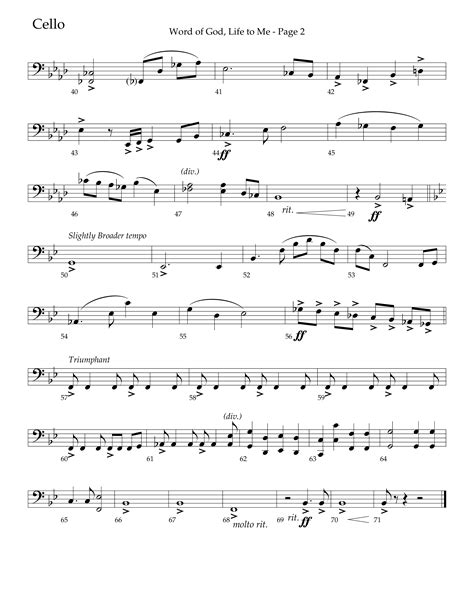 Word Of God Life To Me Choral Anthem Satb Cello Sheet Music Pdf