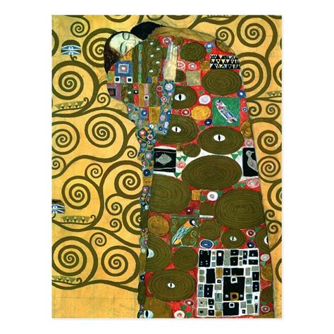 Fulfillment Aka The Embrace By Gustav Klimt Postcard Zazzle Gustav