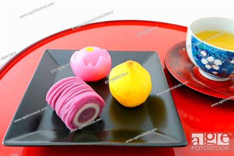 Japanese Tea With Sweets Stock Photo Picture And Low Budget Royalty