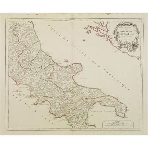 Partie Septentrionale Du Royaume De Naples Old Map By SANTINI P