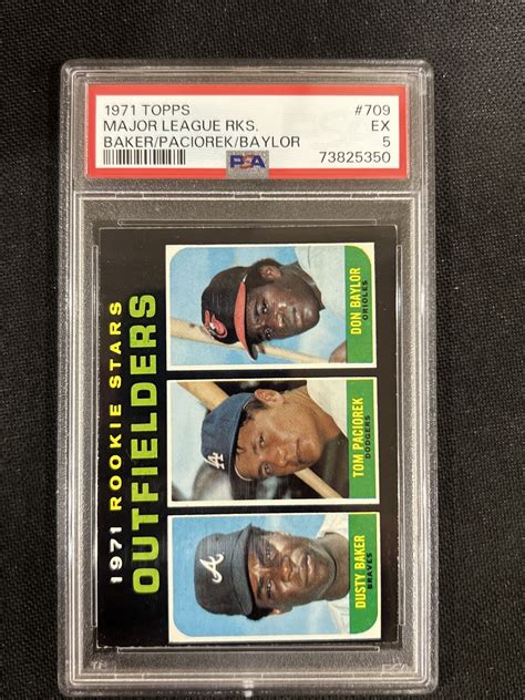 1971 Topps High 709 Don Baylor Tom Paciorek Dusty Baker RC For