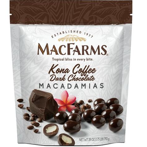 Macfarms Kona Coffee Dark Chocolate Macadamia Nuts Oz Costco Food