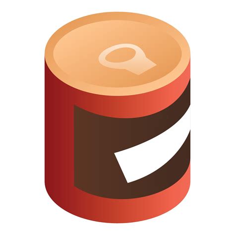 Red Tin Can Icon Isometric Style Vector Art At Vecteezy