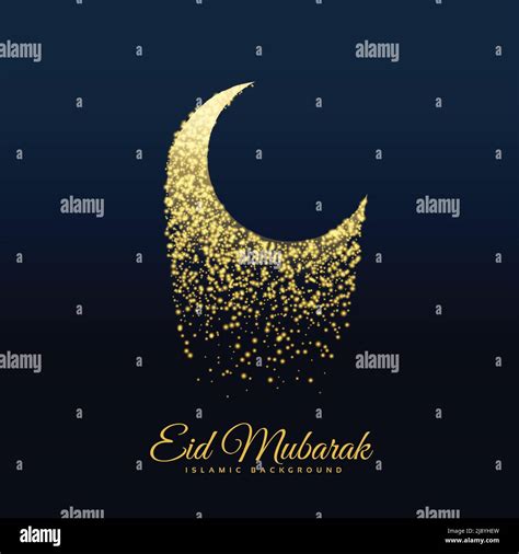 Eid Festival Moon Made With Glitters Stock Vector Image And Art Alamy