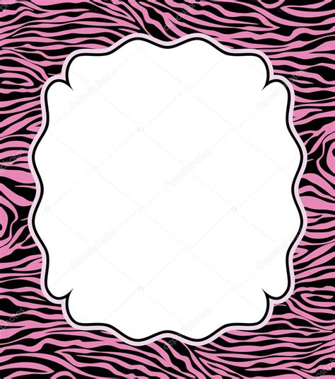 Vector Frame With Abstract Zebra Skin Texture Stock Vector Dmstudio