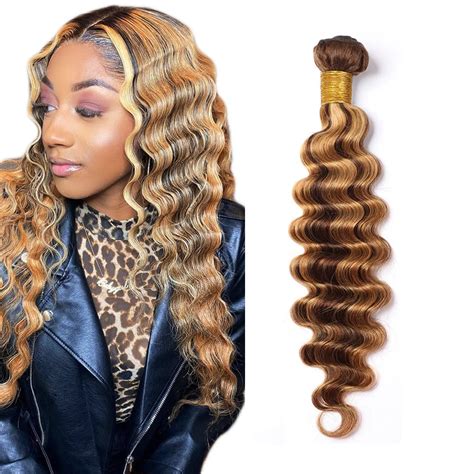 Amazon Deep Wave Highlight Human Hair Bundles Inch P