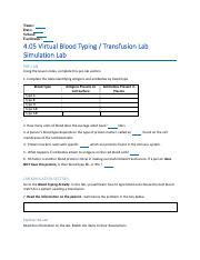 Blood Lab Doc Pdf Name Date School Facilitator Virtual Blood