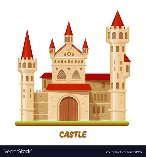 Medieval castle or fairy palace fantasy kingdom Vector Image