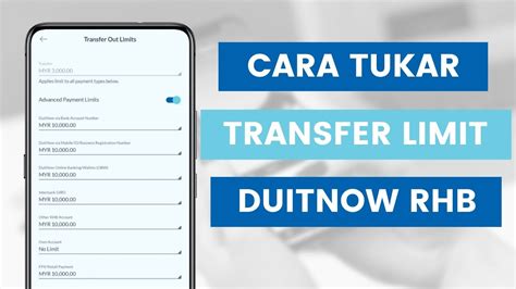 Cara Tukar Had Perbelanjaan Duitnow Qr Di Rhb Mobile Banking App Dan