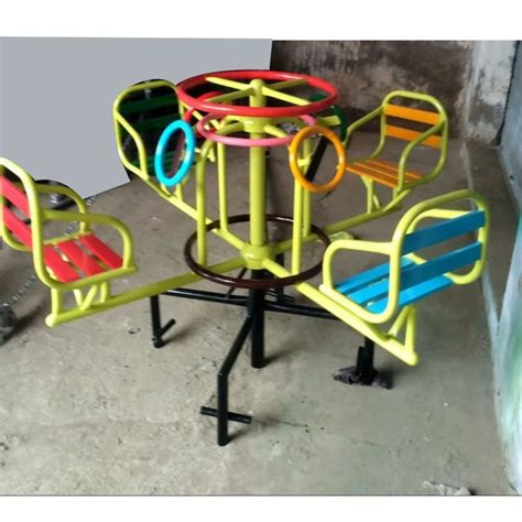 Mild Steel Playground Equipment Seater Circular Merry Go Round At Rs