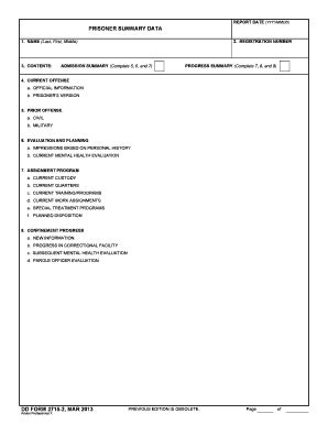 Fillable Online Dtic Dd Form Prisoner Summary Data March