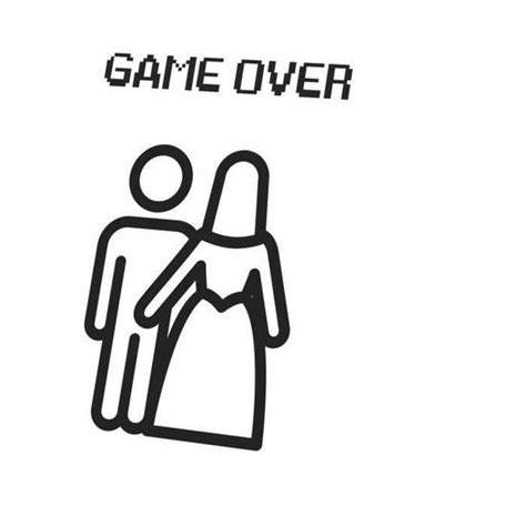 Tableau Décoratif Game Over Marriage Jeux Video Gaming Humour Drole 30