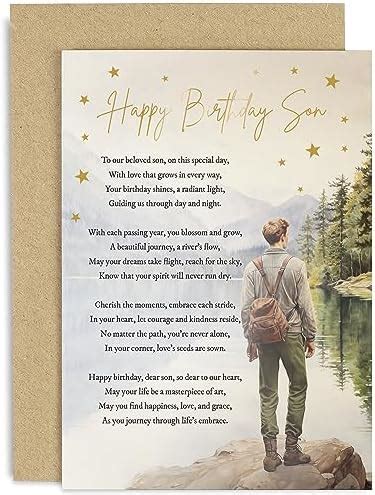 Old English Co Birthday Son Greeting Card Sentimental Poem Birthday