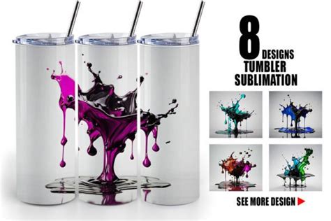 Tumbler Wrap Water Ink Drop Graphic By Artnoy Creative Fabrica