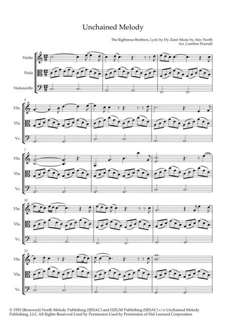 Unchained Melody Arr Caroline Pearsall Sheet Music Barry Manilow