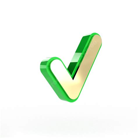 3d Realistic Gold And Green Check Mark Check Mark 3d Png Transparent