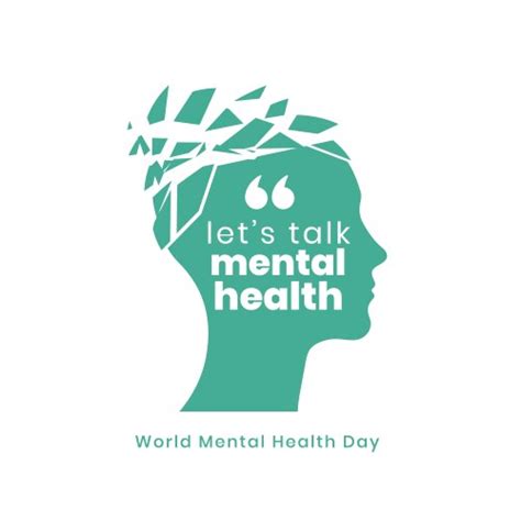 World Mental Health Day Poster With Human Brain Vector Image