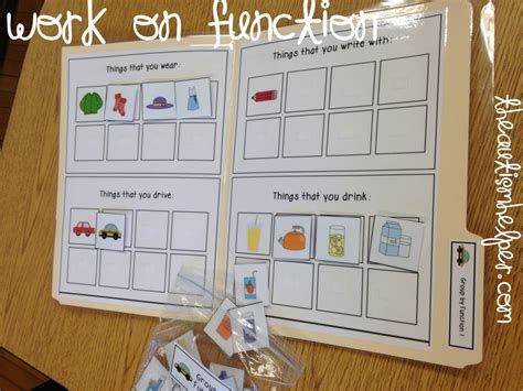 File Folder Activities To Work On Association And Function The Autism Helper