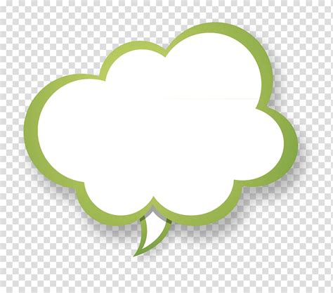 Green Speech Balloon Dialog Box Text Box Dialog Clouds Transparent