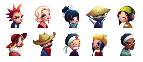 Avatars For A Social Game Fgfactory Character Design Social Games