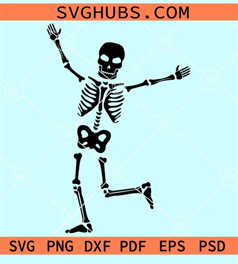 Halloween Skeleton Dabbing Svg Halloween Skeleton Vector Svg Funny