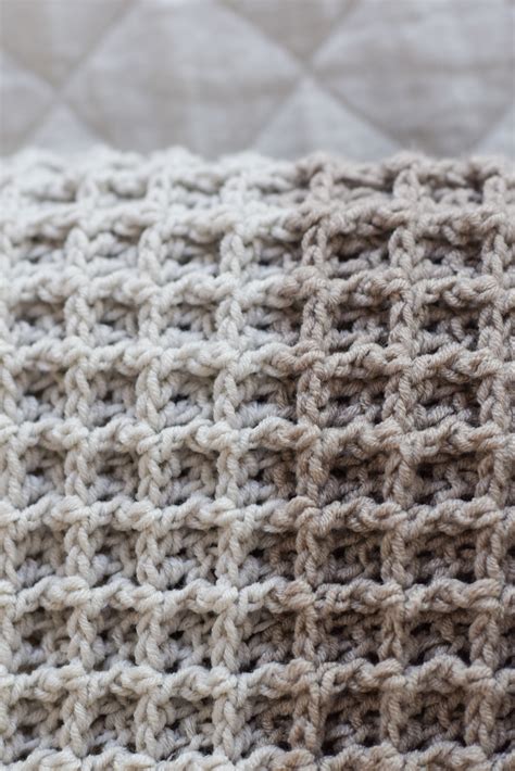 Waffle Stitch Crochet Blanket Pattern Mama In A Stitch