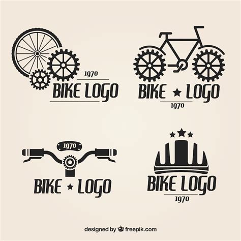 Set De Logos De Bicicletas Vector Premium