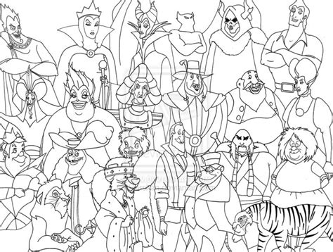 Adult Coloring Disney Villains Coloring Pages