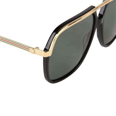 Gucci Oversized Aviator Sunglasses Black Frasers