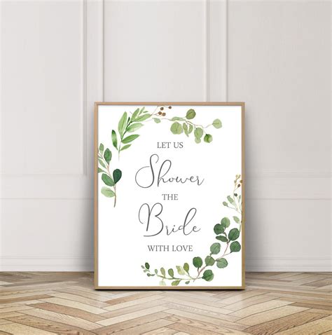 Let Us Shower The Bride With Love Printable Bridal Shower Etsy