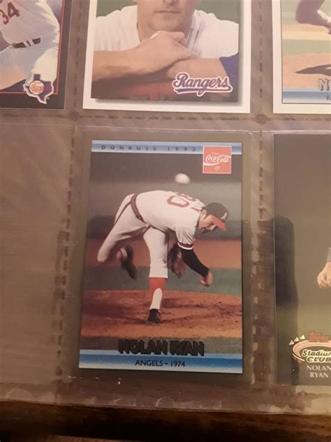 Nolan Ryan Coca Cola Prices Donruss Baseball Cards