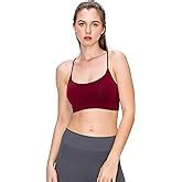 Kurve Womens Workout Sports Bra Built In Shelf Bras Racerback Sexy