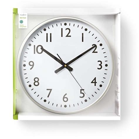 Horloge Murale Nedis Cm Blanc Et Argent