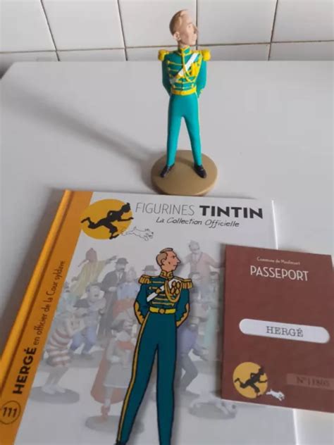 FIGURINE TINTIN COLLECTION Officielle N 111 HERGÉ EN OFFICIER DE LA