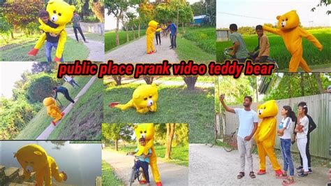 Teddy Bear Funny Dance Public Place Prank Funny Video Mj Bhai Youtube