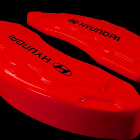 Custom Brake Caliper Covers For Hyundai In Red Color Set Of 4 Warr