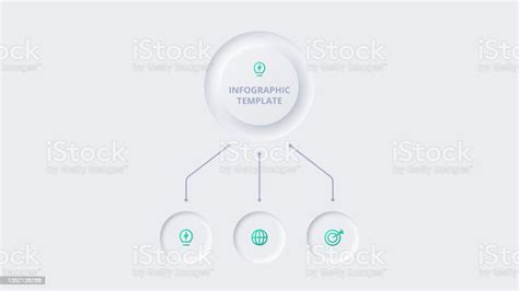 노형성 플로우 차트 인포그래픽 3단계 옵션 부품 또는 프로세스를 갖춘 인포그래픽을 위한 창의적인 개념입니다 0명에 대한 스톡