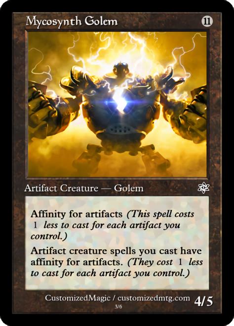 Mycosynth Golem Magic The Gathering Proxy Cards