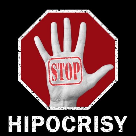 Premium Photo Stop Hypocrisy Conceptual Illustration Open Hand With