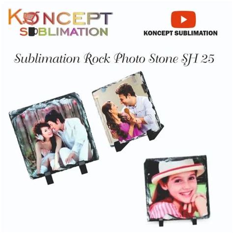 White Sublimation Rock Photo Stone Sh 25 For Gift Size 8 8 Inch At