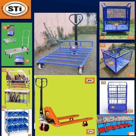 Rectangular Metal Side Support Platform Trolley Feature Easy Operate