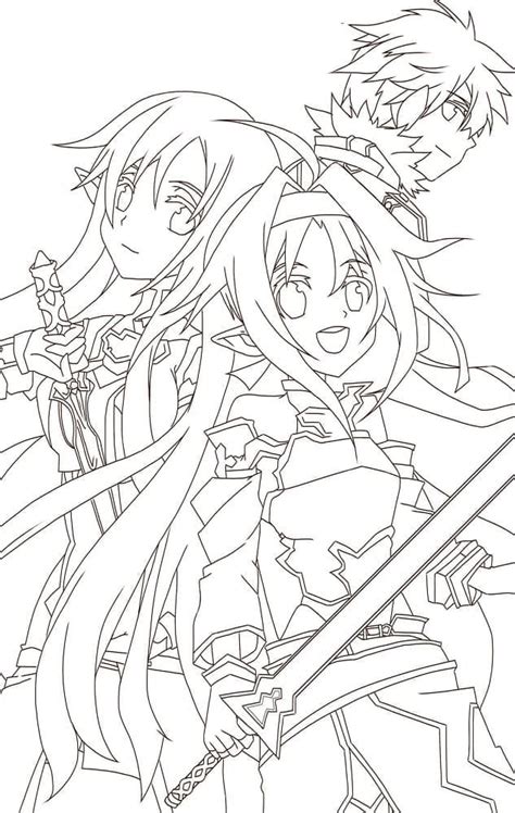 Anime Sword Art Online Coloring Page Download Print Or Color Online