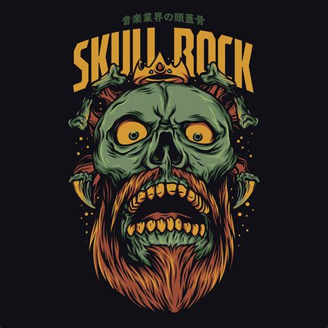 Rock Skull With Crown Download Free Vectors Clipart Graphics And Vector Art