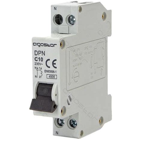 INTERRUTTORE MAGNETOTERMICO 10A 1P N 230V Modulo Guida Din