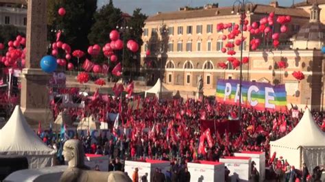 Sciopero Cgil Uil Le Immagini Di Piazza Del Popolo Dall Alto La