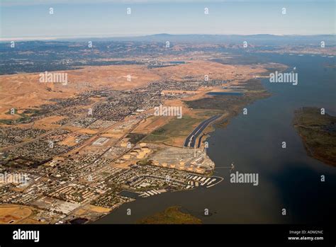 Aerial View Above Antioch California Contra Costa County And Stock