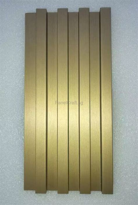 Wall Panel Fluted Panel Metallic Gold Fluted Panel Hollow Plastic Composite Technology