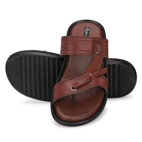 Mens Dark Brown PU Slipper At Rs 370 Pair Mens PU Slipper In Agra